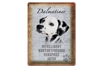 Plaque en étain disant cadeau pour chien dalmatien 30x40cm 1