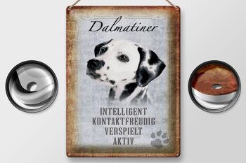 Plaque en étain disant cadeau pour chien dalmatien 30x40cm 2