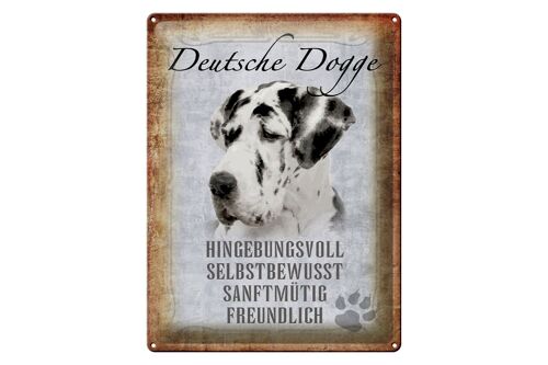 Blechschild Spruch 30x40cm Deutsche Dogge Hund Geschenk