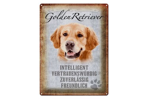 Blechschild Spruch 30x40cm Golden Retriever Hund Geschenk