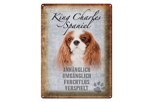 Blechschild Spruch 30x40cm King Charles Spaniel Hund