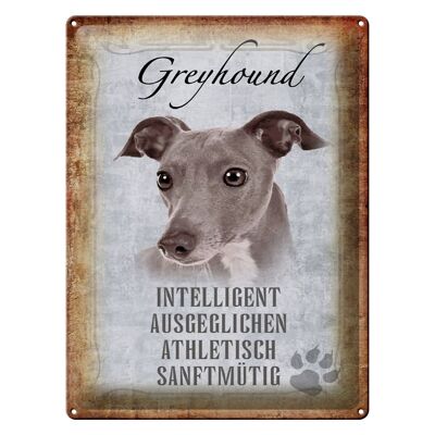 Tin sign saying 30x40cm Greyhound dog gift
