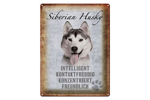 Blechschild Spruch 30x40cm Siberian Husky Hund Geschenk