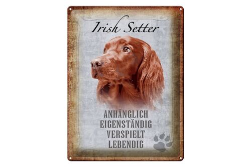 Blechschild Spruch 30x40cm Irish Setter Hund Geschenk