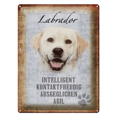 Tin sign saying 30x40cm Labrador dog gift
