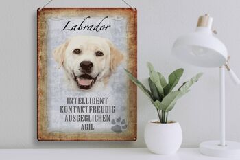 Panneau en étain indiquant un cadeau pour chien Labrador, 30x40cm 3
