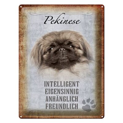 Blechschild Spruch 30x40cm Pekinese Hund Geschenk