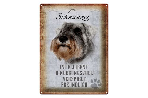 Blechschild Spruch 30x40cm Schnauzer Hund Geschenk