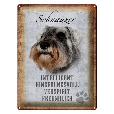 Blechschild Spruch 30x40cm Schnauzer Hund Geschenk