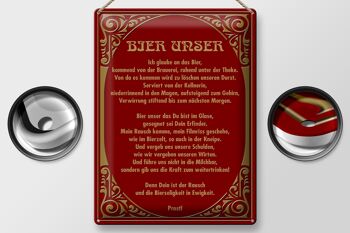 Plaque en tôle 30x40cm Prost Beer notre cadeau 2