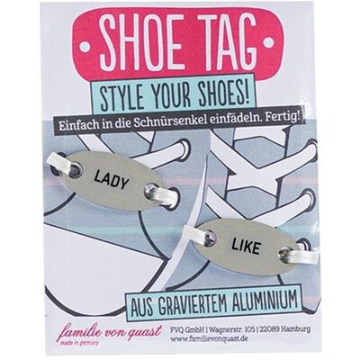 Etiqueta para zapatos "LADY - LIKE" - plata

artículos de regalo y diseño