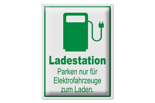 Blechschild Parken 30x40cm Ladestation nur Elektrofahrzeuge