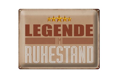 Blechschild Retro 40x30cm Legende im Ruhestand Geschenk