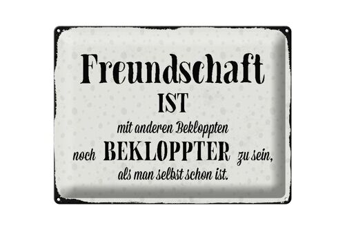 Blechschild Spruch 40x30cm Freundschaft ist mit anderen