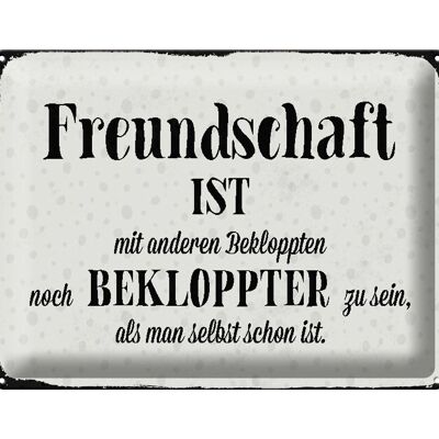 Blechschild Spruch 40x30cm Freundschaft ist mit anderen