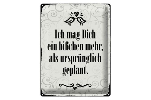 Blechschild Spruch 30x40cm ich mag dich ein bisschen mehr