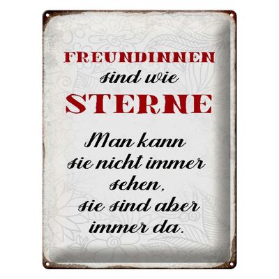 Blechschild Spruch 30x40cm Freundinnen sind wie Sterne