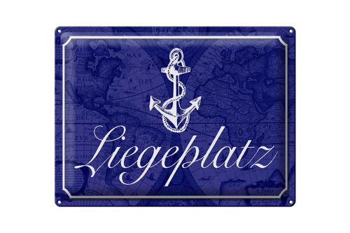 Blechschild Spruch 40x30cm Liegeplatz Anker Segel Boot