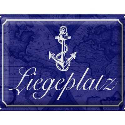 Blechschild Spruch 40x30cm Liegeplatz Anker Segel Boot