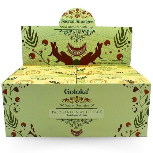 Goloka Palo Santo & White Sage Cup Sambrani Pack