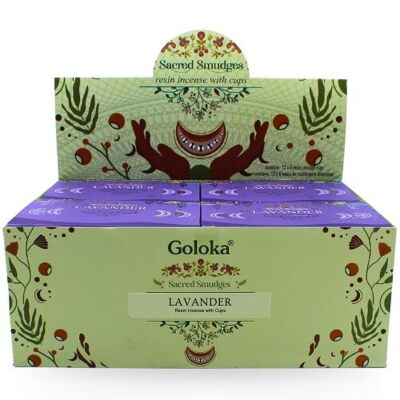 Goloka Lavender Cup Sambrani Pack