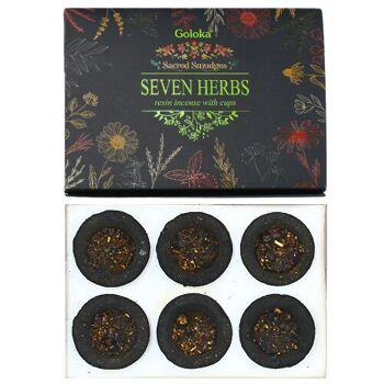 Goloka Sept Herbes Tasse Sambrani Pack 4