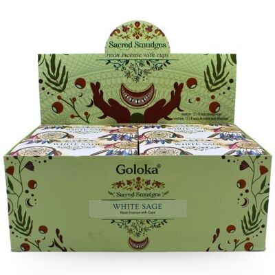 Goloka White Sage Cup Sambrani Pack