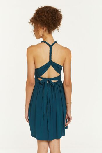 Robe Courte Dos Ouvert Bleu Foncé 1