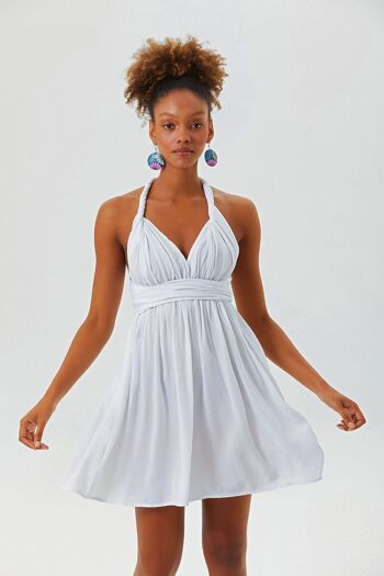 Robe Courte Dos Ouvert Blanc 2