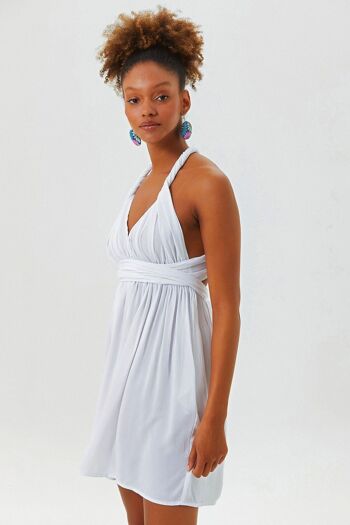 Robe Courte Dos Ouvert Blanc 3