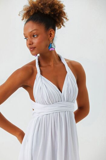 Robe Courte Dos Ouvert Blanc 5