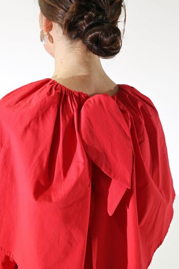 ROBE CAPE ROSE FRAISE 2