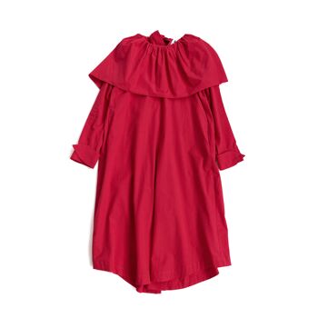 ROBE CAPE ROSE FRAISE 4