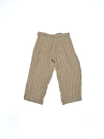 PANTALON AMA RAYURES MARRON 3