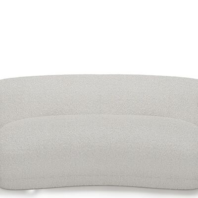 Bianca-Sofa aus weißem Schlingenstoff