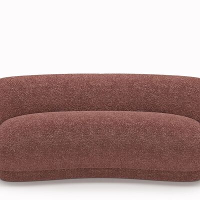 Bianca pink French terry fabric sofa