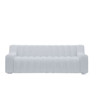 Garance white terry fabric sofa