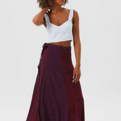 Jupe Maxi Portefeuille Violet