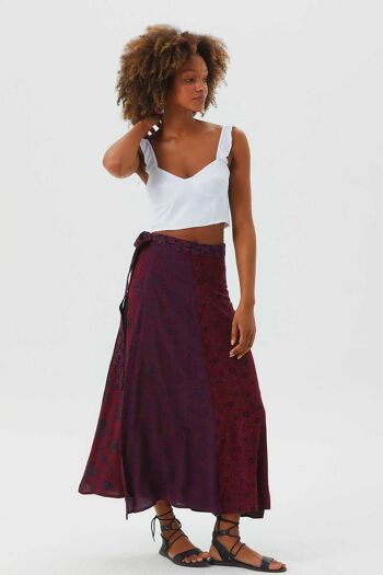 Jupe Maxi Portefeuille Violet 1