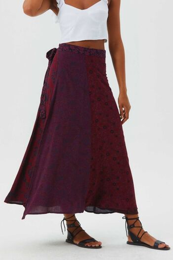 Jupe Maxi Portefeuille Violet 2