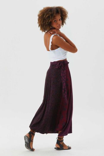 Jupe Maxi Portefeuille Violet 4