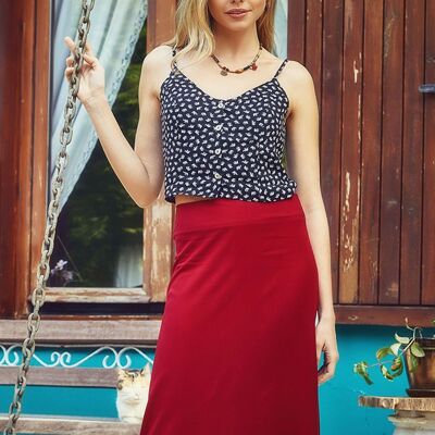 Midi Skirt Red