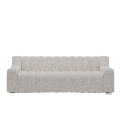 Cream-colored sofa in Garance French terry fabric