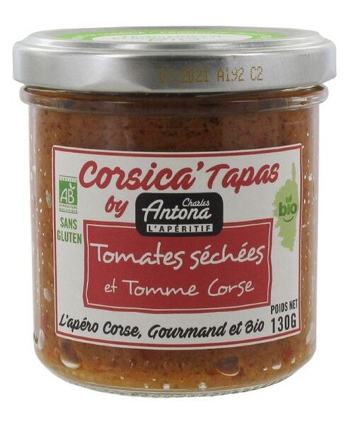 Tapas BIO Tomates séchées et Tomme de brebis Corse 130g