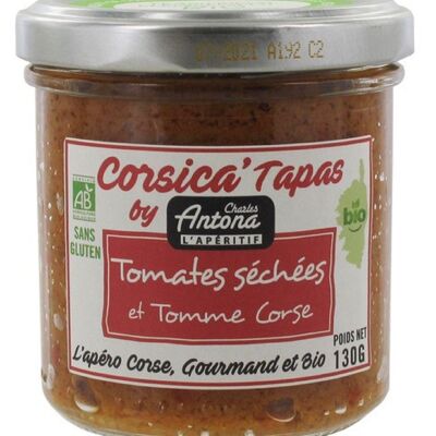 Tapas ORGANIC Dried tomatoes and Tomme de brebis Corse 130g