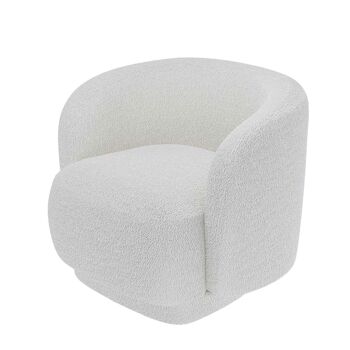 Fauteuil bouclette blanc Victoria 3