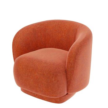 Fauteuil en velours ocre Victoria 3