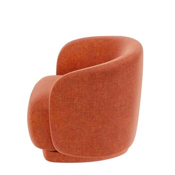 Fauteuil en velours ocre Victoria 5