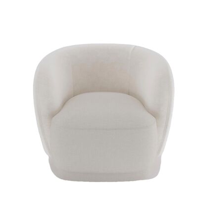 Fauteuil en tissu beige Victoria