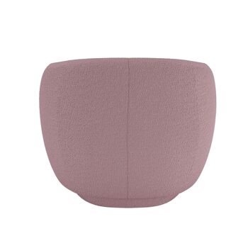 Fauteuil bouclette couleur rose Victoria 5